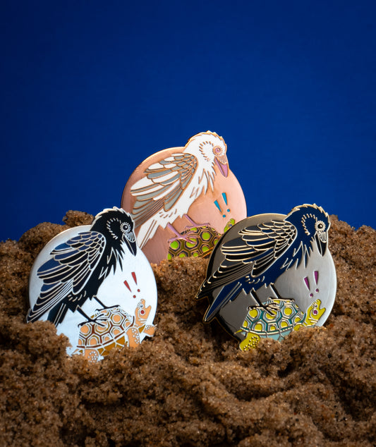 Bizarre Beasts Pin: Raven/Desert Tortoise