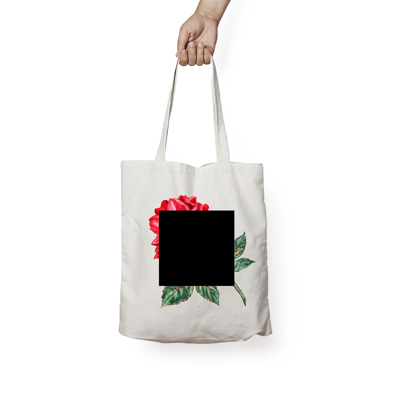 Agnes Martin Inspired Rose Art Tote