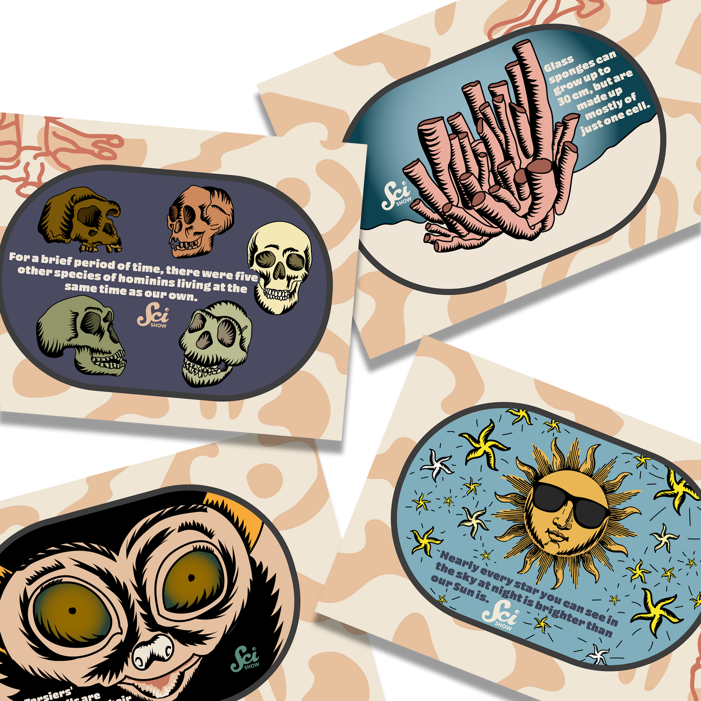 Complete 2025 SciShow (signed) Postcard Set (4 cards)