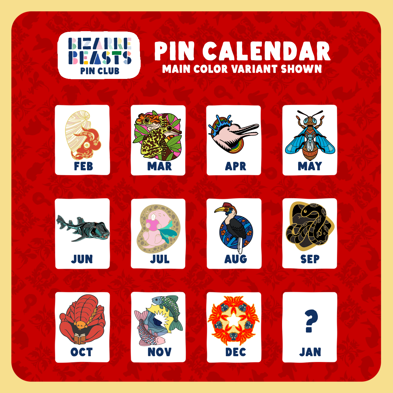 Bizarre Beasts Pin Subscription!