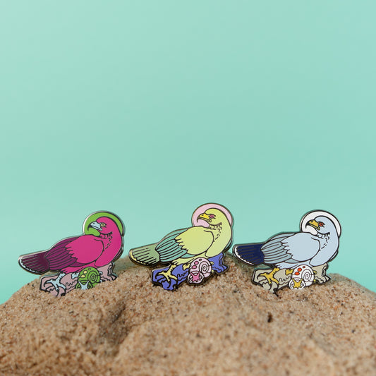 Bizarre Beasts Pin: Snail Kites and Island Apple Snails