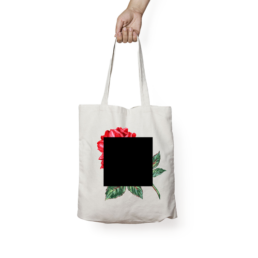 Agnes Martin Inspired Rose Art Tote