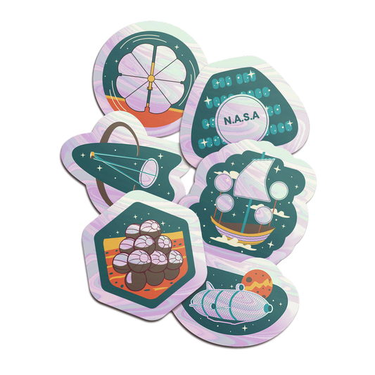 Space Balloons Sticker Set