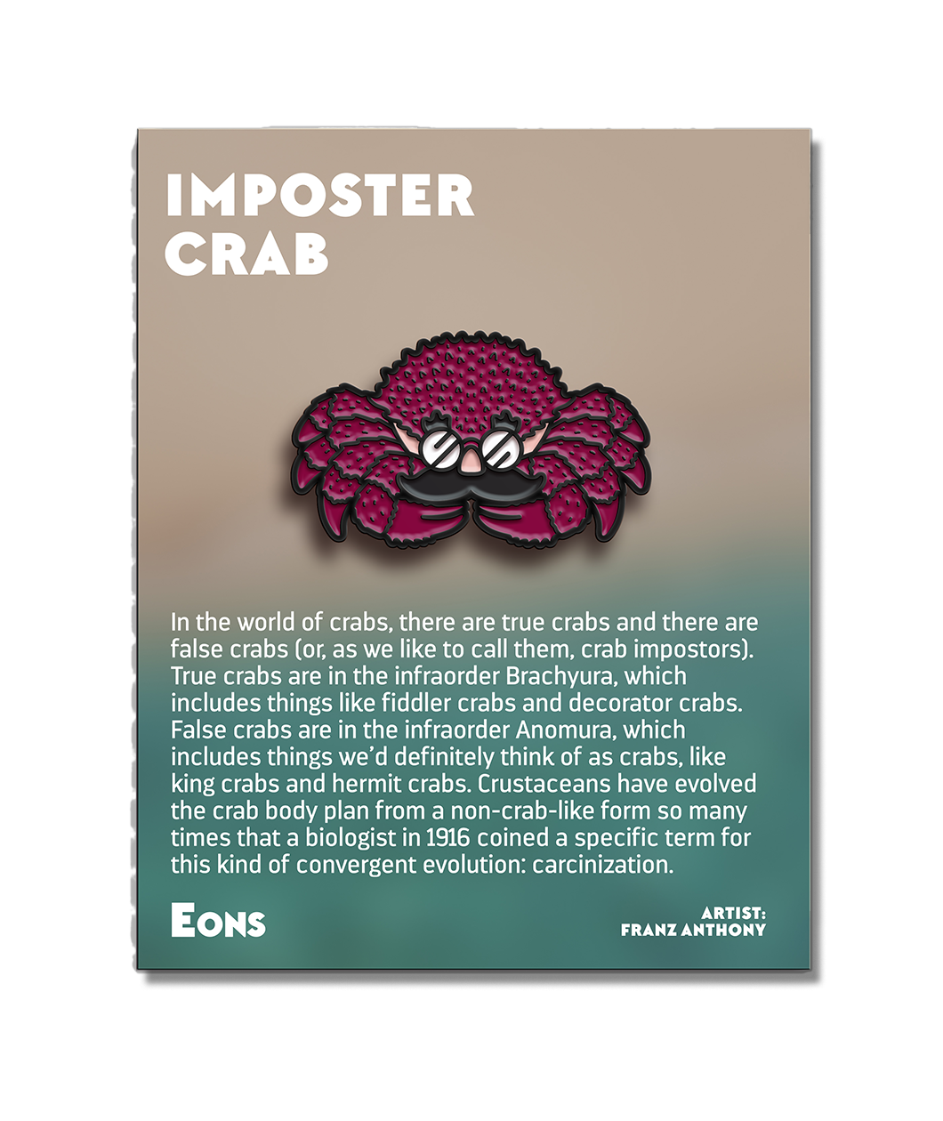 Imposter Crab Enamel Pin